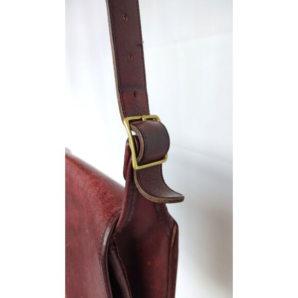 Vintage Coach Saddle Bag Burgundy Brown Bonnie Cashin Era Purse - Picture 13 of 16